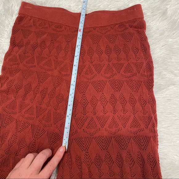 NEW Anthropologie Pointelle High Rise Wide Leg Stretch Knit Lounge Pants Crochet - Picture 13 of 16